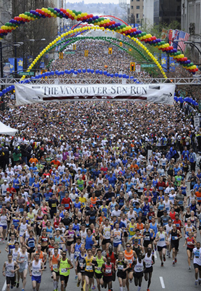 2012 Vancouver Sun Run Total Therapy Physiotherapy Burnaby Vancouver